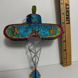Pier 1 Christmas ornament - Sparkly Plane with Spinning Propeller